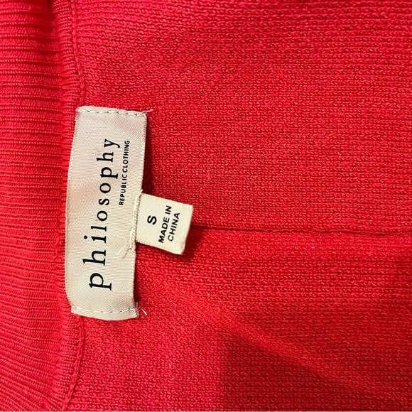 Philosophy Republic Red Cardigan Small - Picture 3 of 7